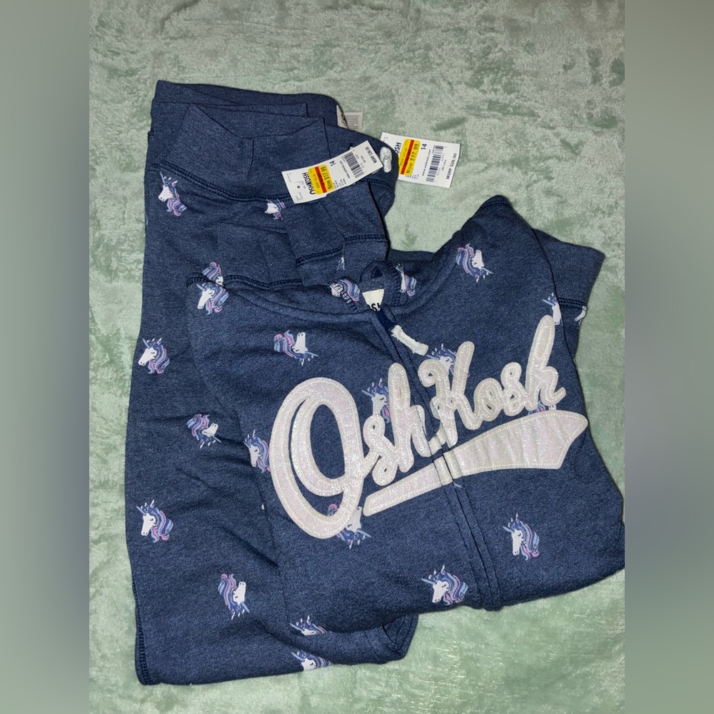 Unicorn OshKosh B’gosh hoodie and pant set
